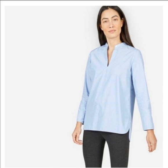 Everlane Tops - Everlane The Cotton Poplin Split Neck Popover | 8